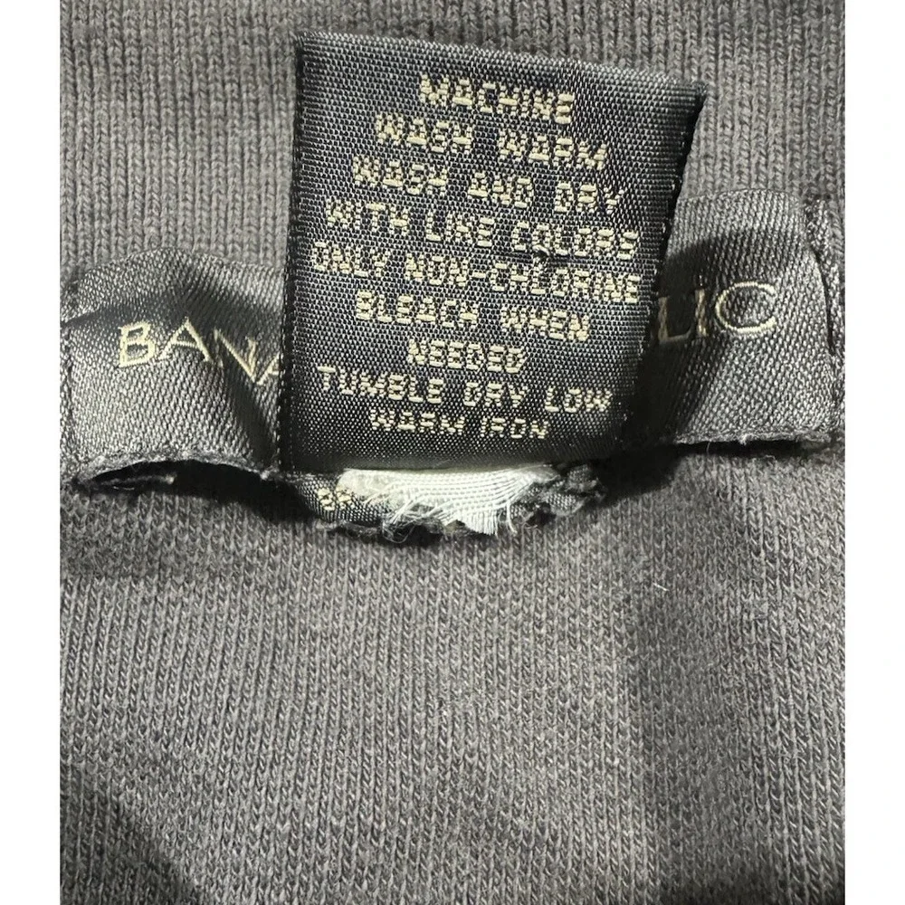 Banana Republic Polo Shirt Mens Large Gray Short Sleeve Cotton Preppy Casual